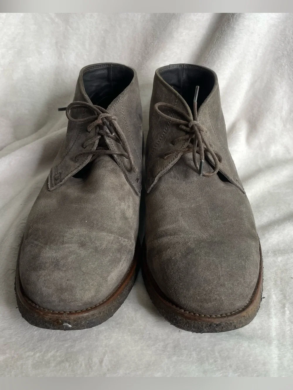 To Boot New York Finnegan Gray Suede Chukka Boots Men's Size 9.5 M Made Italy